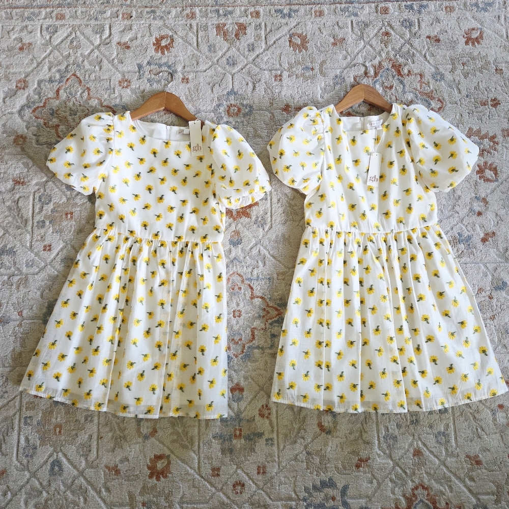 🏷Gb Girls Dress Size 12 & 14 Yellow Floral New